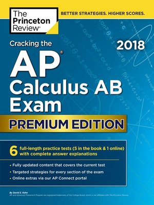 cover image of Cracking the AP Calculus AB Exam 2018, Premium Edition